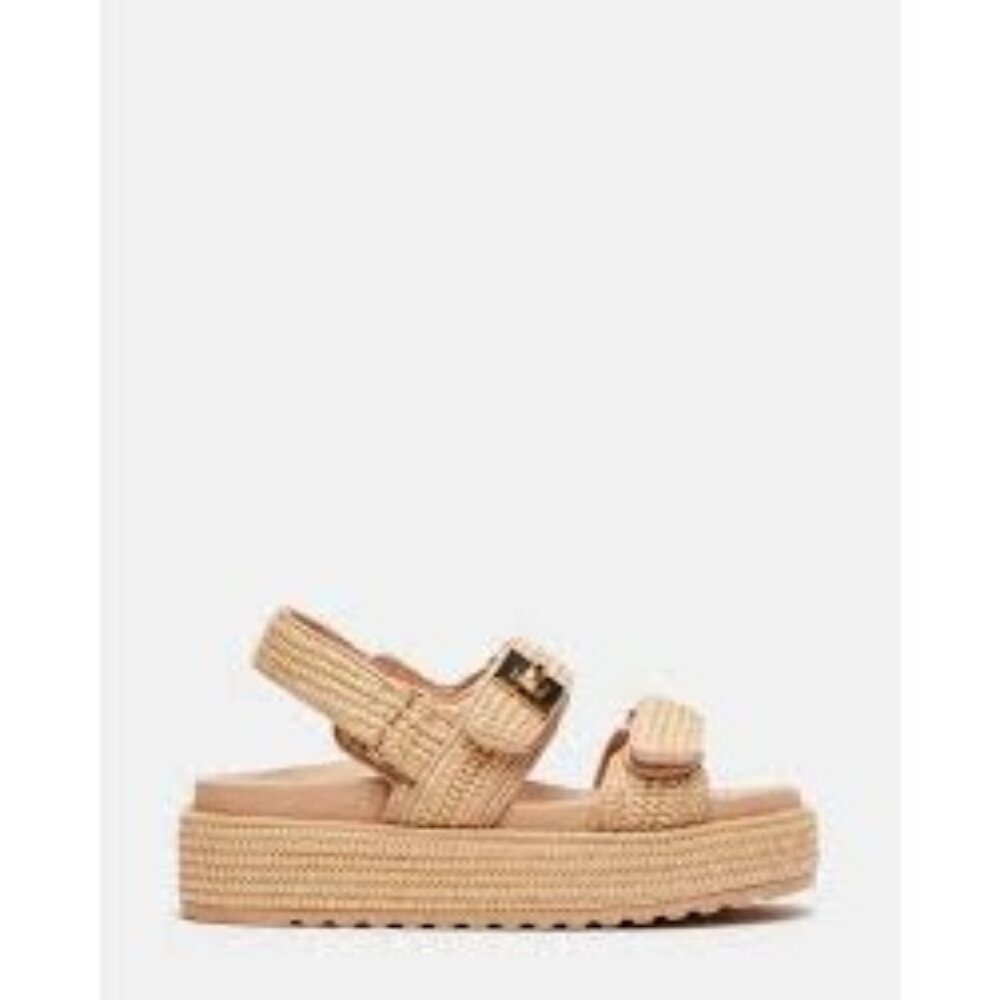 Steve Madden Bigmona Platform in Natural Raffia